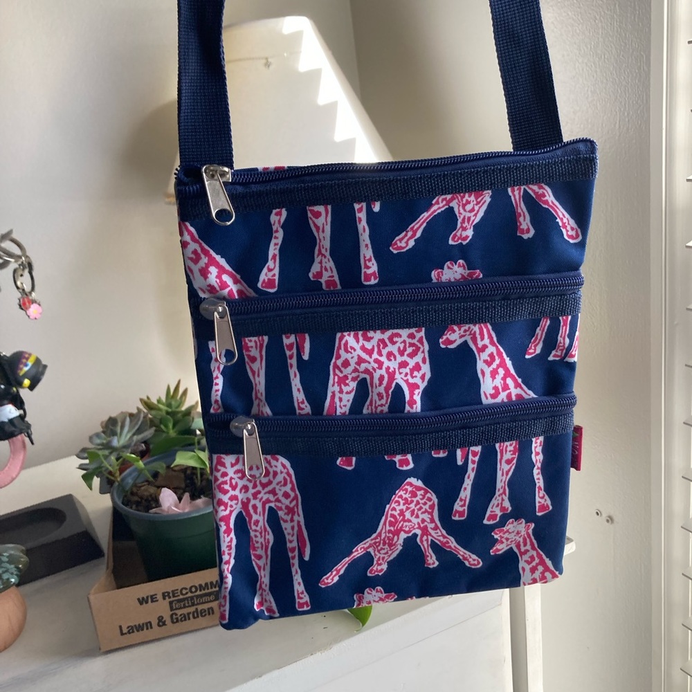 N. Gil Giraffe Print Crossbody Bag